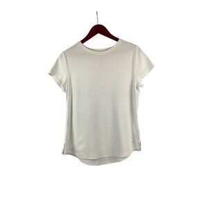 Isaac Mizrahi Live Essentials White Short Sleeve Tee Shirt Size M
